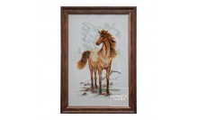 กรอบรูปผ้าปักม้า เสริมฮวงจุ้ยในบ้าน